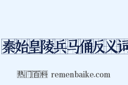 秦始皇陵兵马俑反义词是什么意思的图片